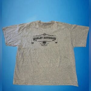 Vintage Gray Harley Davidson Live to Ride Tee Size 2XL